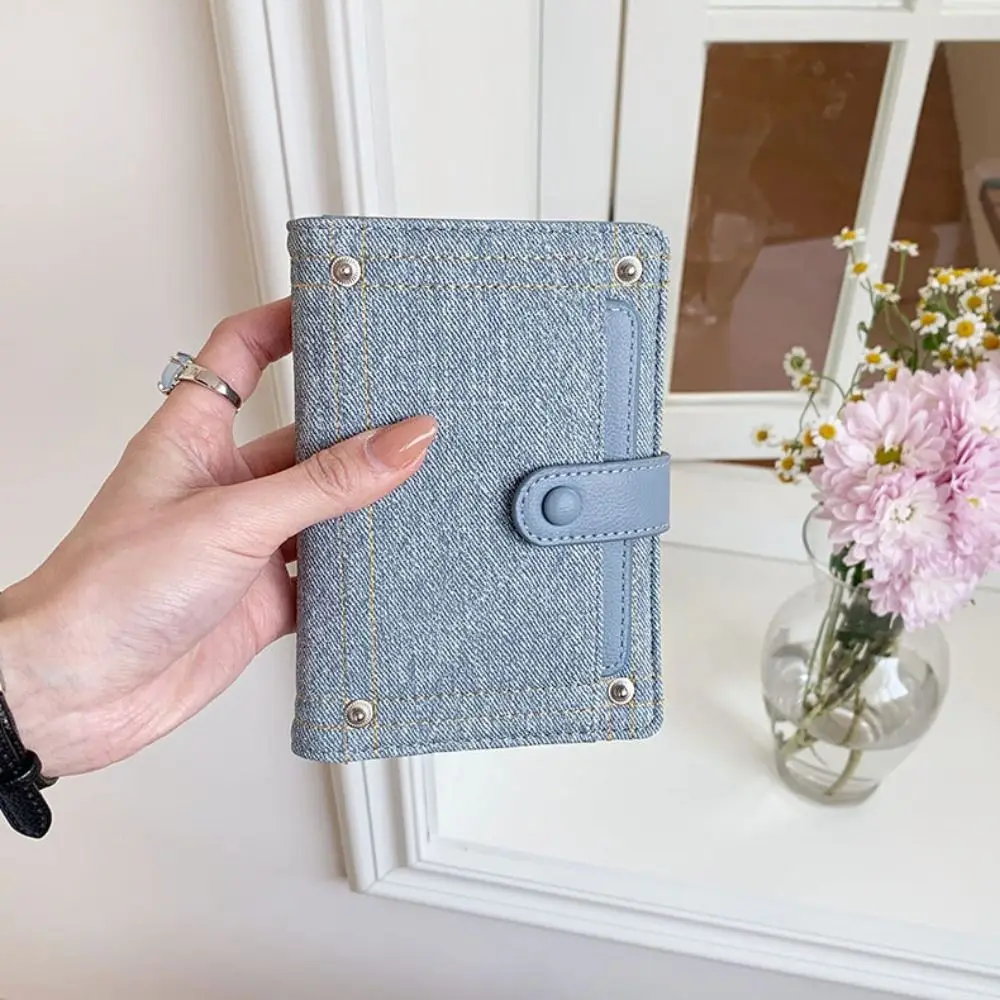 

Card Holder PU Passport Bag Ticket Holder Airplane Check-in Denim Passport Clip Passport Cover Multifunctional Travel Wallet