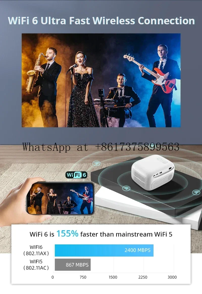 HY 700 L 009 AQ 3 D 4 K Por Micro Projector With Touch Screen