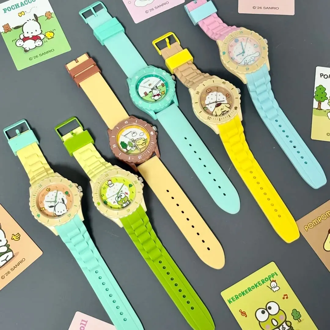 New Sanrio Spring Wild Letter Series Cute Cartoon Watch Blind Box Silicone Strap Cartoon Character Wristwatch Birthday Gift view 3