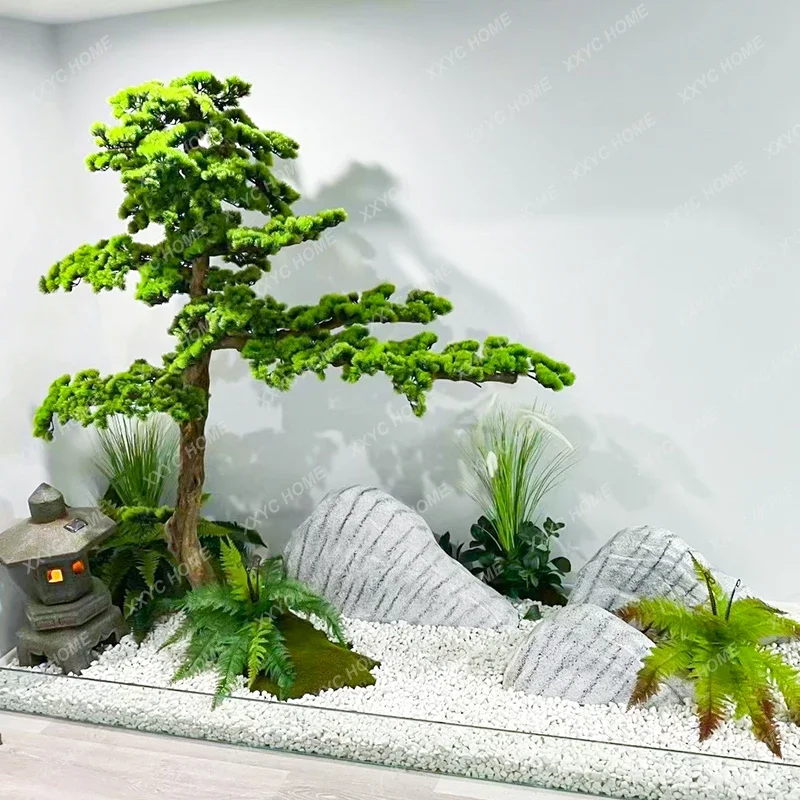 

Artificial Greeting Pine Large Fake Trees Entrance Decoration Neo Chinese Style Ornaments Floor Pine Green Plant