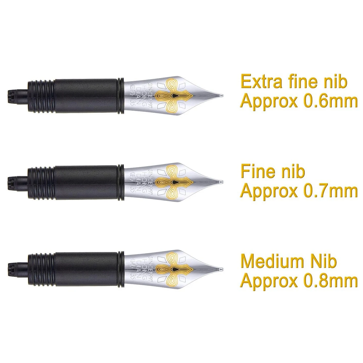 3 Stuks Hongdian Vulpen Penpunt #6 Punt (Ef/F/M Nib) Voor 1860 Max, 1837, 660, N23, N2 En N8 Vervangen Nib Deel