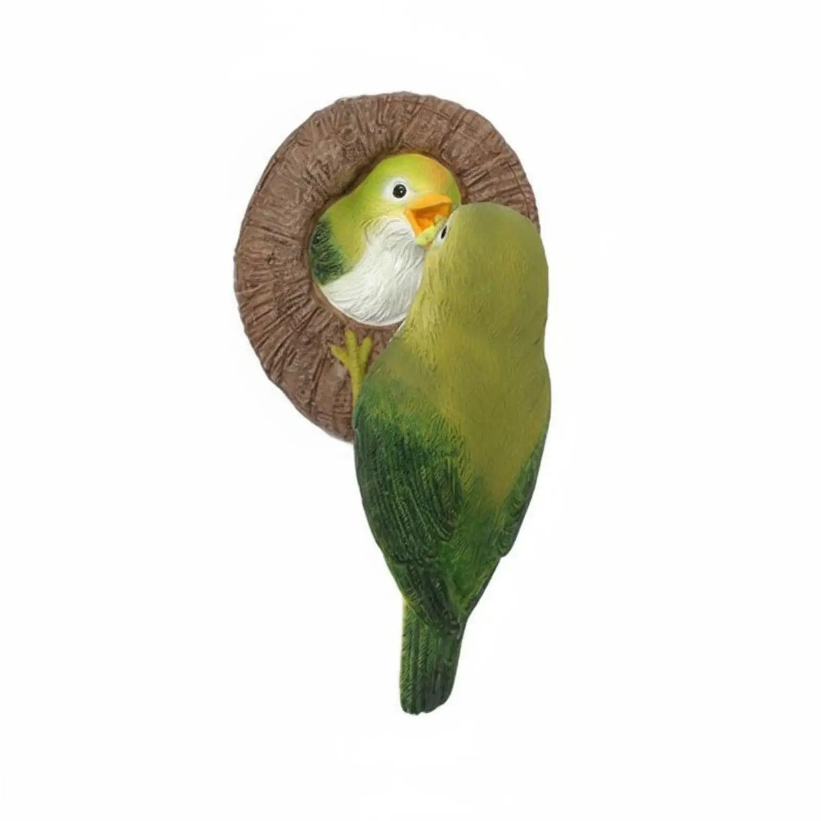 Mother Bird Feeding Chick Statue Weather Resistant Feeding Birds Tree Figurine