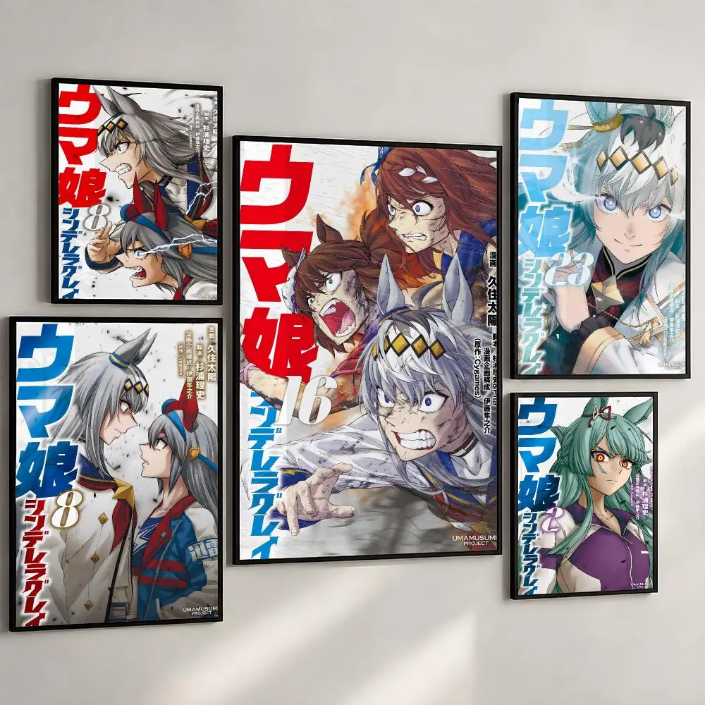 Anime Uma Musume Cinderella Gray Oguri Poster PP Wall Art Print Removable Water-Resistant Home Decor for Bedroom Apartment Gift