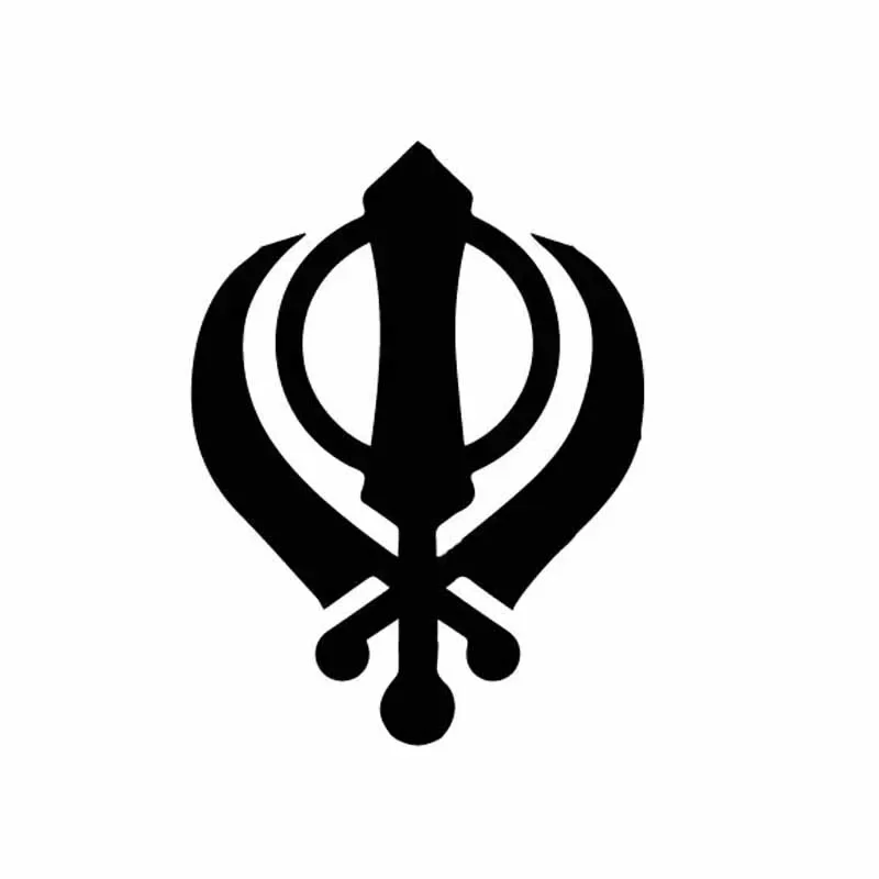 SIKH Khanda Religious Symbol Vinyl Decal Mysterious Car Sticker Delicate,13CM*10CM