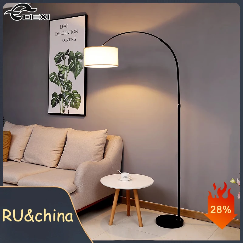 

Nordic Floor Lamp Creative Living Room Study Decoration Fishing Piano Light Bedroom Bedside Standard Lamp Sun Table Lights E27