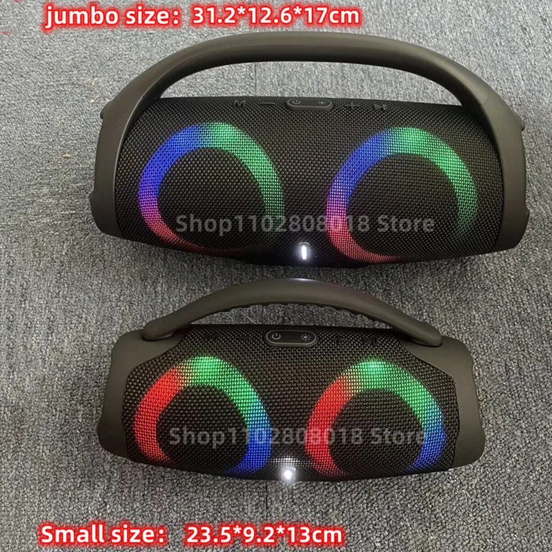 Imagem -03 - Alto-falante Bluetooth Portátil à Prova Dágua Alta Potência Luz Colorida Rgb Subwoofer sem Fio 360 Estéreo Surround Tws fm Boombox 100w