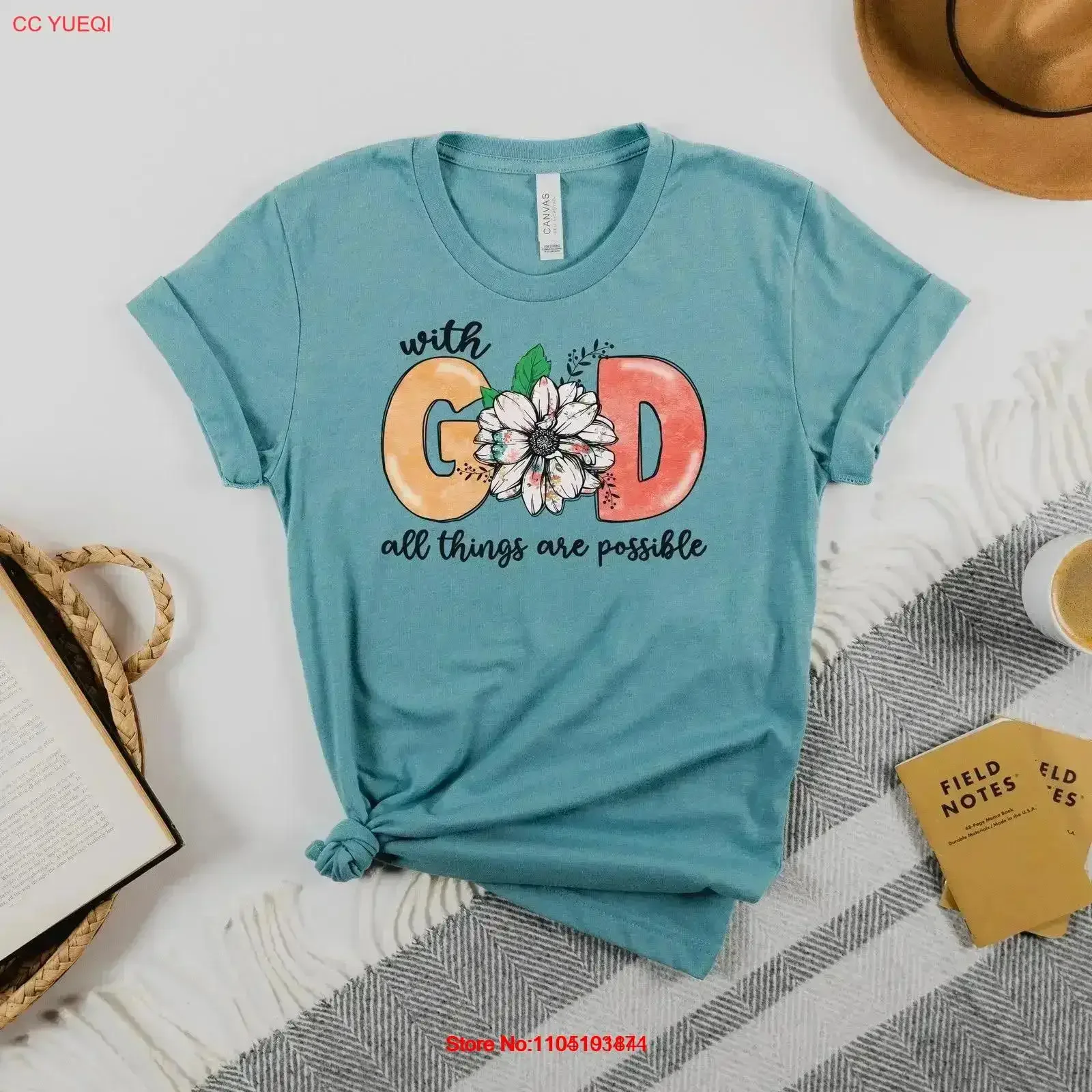 With God All Things Are Possible T Shirt Embrace the Power of Faith Order Now vintage Washed Top For Everyday Wear streetwear
