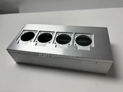 All aluminum European Standard Power Socket Chassis, 4-position Aluminum European Standard Power Socket, High-end Socket DIY