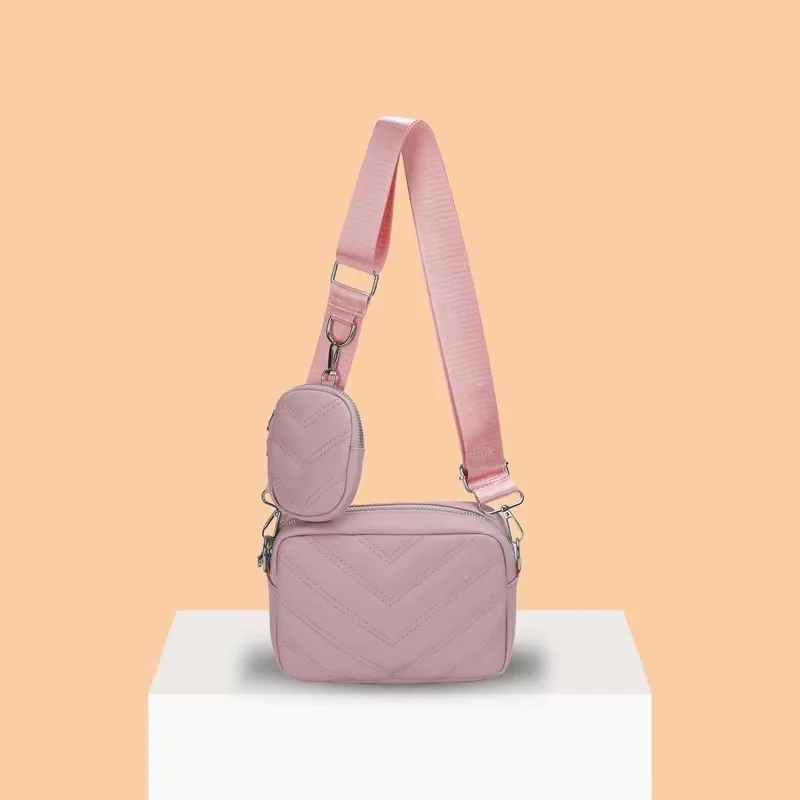 PU Leather Fashion Shoulder Bag Woman Large Capacity Women Composite Shoulder Bag Splash-proof Storable Zipper for Activities