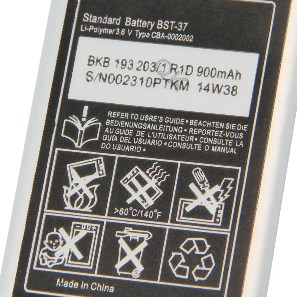 NEW Replacement Battery BST-37 For Sony W810C W700C W710C K750C K610 W800 W810 W550C Phone Batteries 900mAh