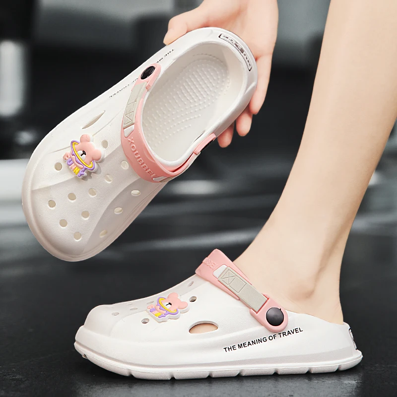 New Summer Women Sandals Korean Wedge Platform Casual High Heels Ladies Shoes Outdoor Bathroom Mules Beach Sandalias De Mujer