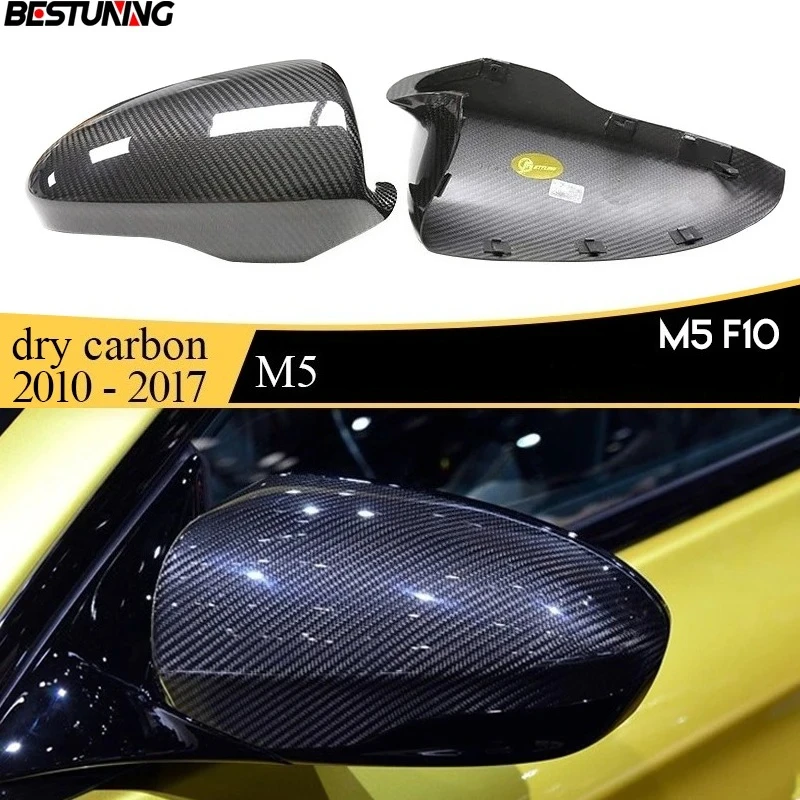 Real Carbon Fiber Autoclave CF Wing Mirror Door Mirror Cover Cap Case Shell Housing for BMW 2010 - 2016 F10 M5