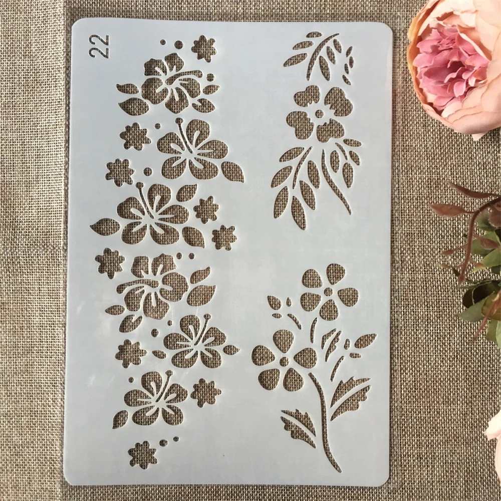 New 26cm Plum Leaves DIY Craft Layering Stencils Painting Scrapbooking Stamping Embossing Album Paper Card Template