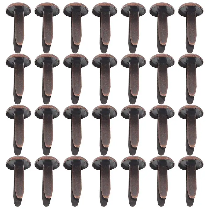 50Pcs DIY Metal Durable Bronze Metal Brads Office Brads For Scrapbooking Crafts Making Stamping Mini Brads Metal Fasteners