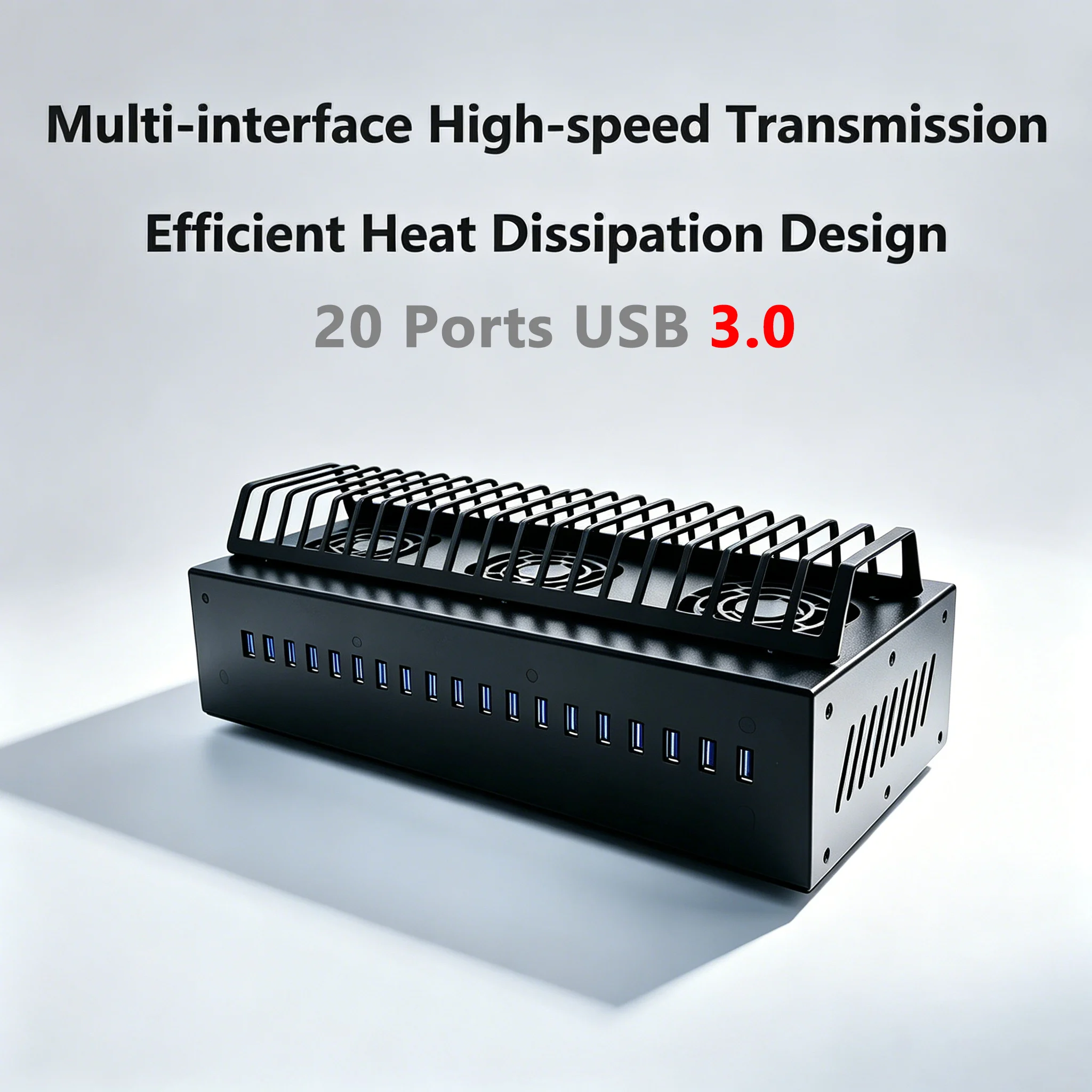 

20 Ports USB 3.0 Phone Farm Hub Charging & Data Sync Station Android Multi-Device Batch Control & Unified Management Box
