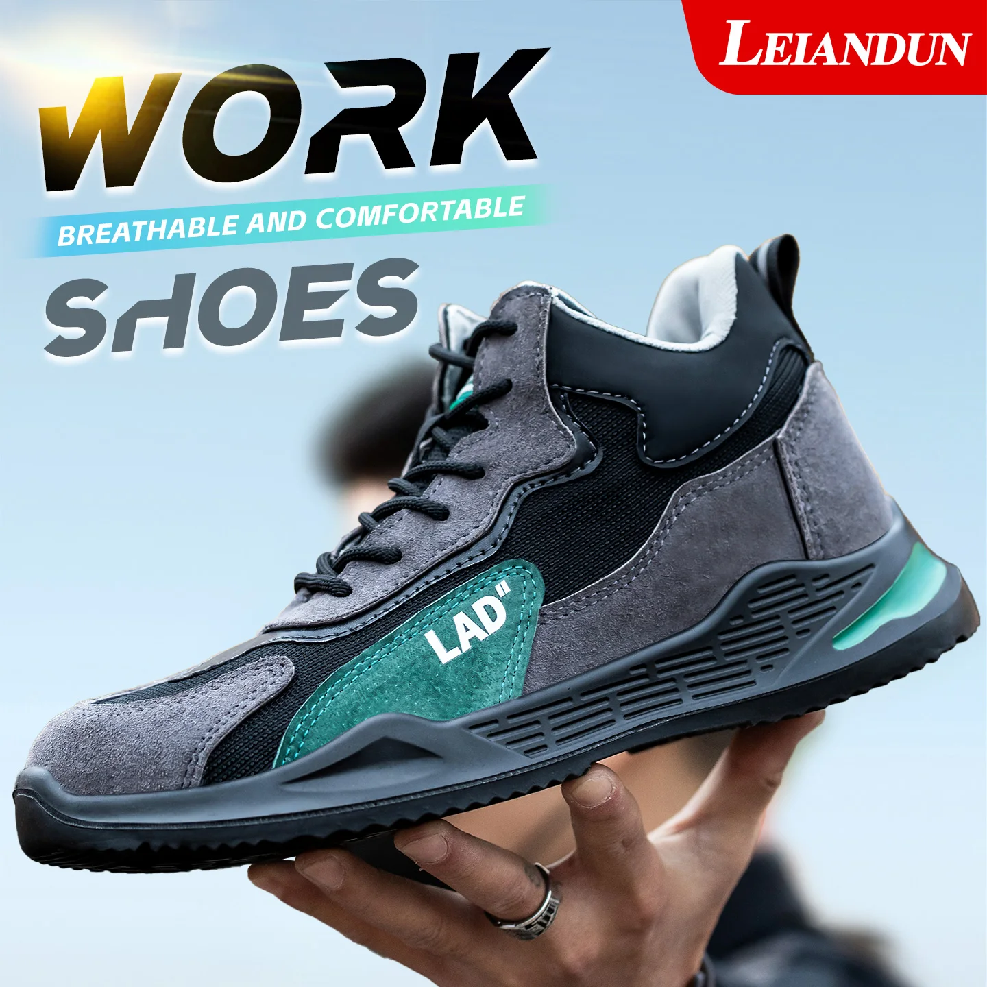 Lightweight Breathable Wear-Resistant Safety Shoes High Top Anti-Smashing Anti-Piercing Comfortable Warm Protective Work Boots