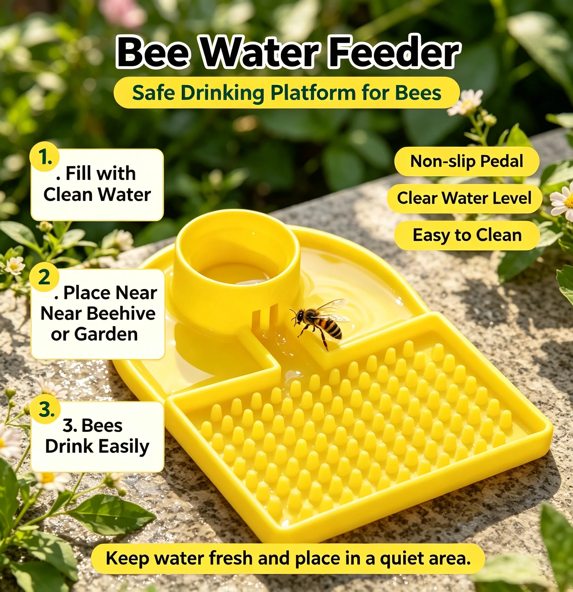 2pcs Bees Water Feeder New Design Entrance In Beehive Feeding Internal Mineral Bottle Adaptor Anti Drowning Beekeeping Supplies
