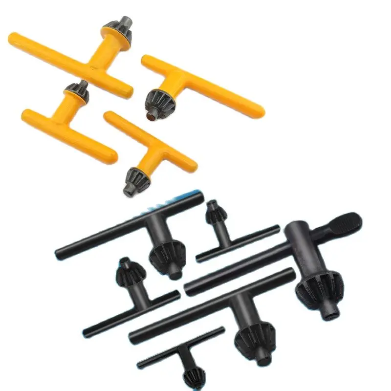 T Shaped Spanner Electric Hand Drill Chuck Key Tool Lathe Accessories 0.3-4/0.6-6/1.5-10/1.5-13/3-16/5-20 Orange Black