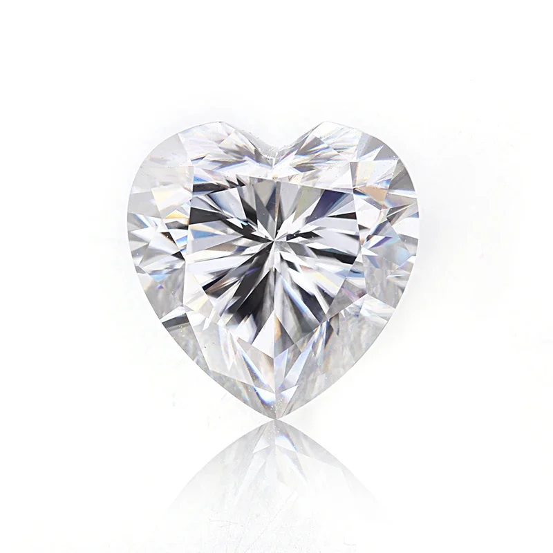 Heart Shape 3x3mm-13x13mm DEF White Color VVS Clarity Moissanite Loose Gemstones for Jewelry Making