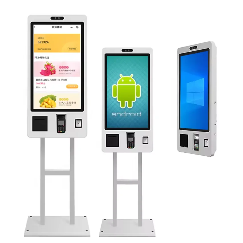 Payment Kiosk 21.5 Inch Wall-Mounted Touch Screen POS Machine SDK 10-Point Capacitive Touch Self Service Self Ordering Terminal