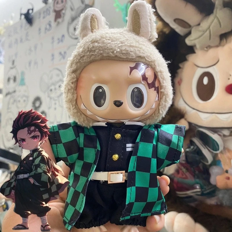 Disfraces de Cosplay para Muñecas Tanjiro, Ropa para Muñecas, Accesorios para Muñecas Haori, Disfraces con Espada de Juguete, Kimono para Muñeca de 17 cm V1 V2 V3 Labu