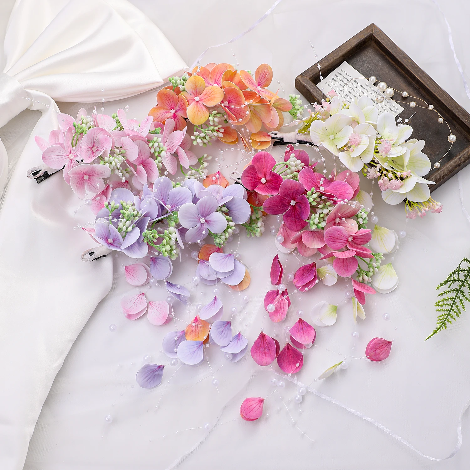 Mode handgemachte künstliche Blumen Haarspangen für Frauen Braut Quaste Hochzeit Haarschmuck Haarspangen
