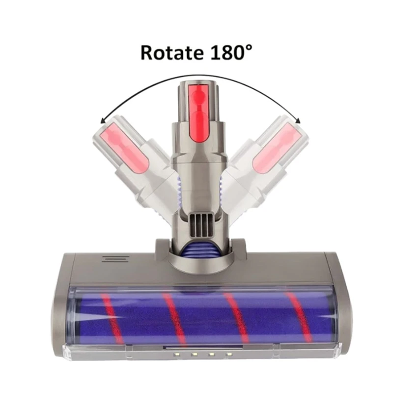 A44F-สําหรับ Dyson V15 V11 V10 V8 V7 เครื่องดูดฝุ่นสิ่งที่แนบมา Soft Roller แปรงเปลี่ยนฝุ่นสําหรับไม้เนื้อแข็งทําความสะอาด
