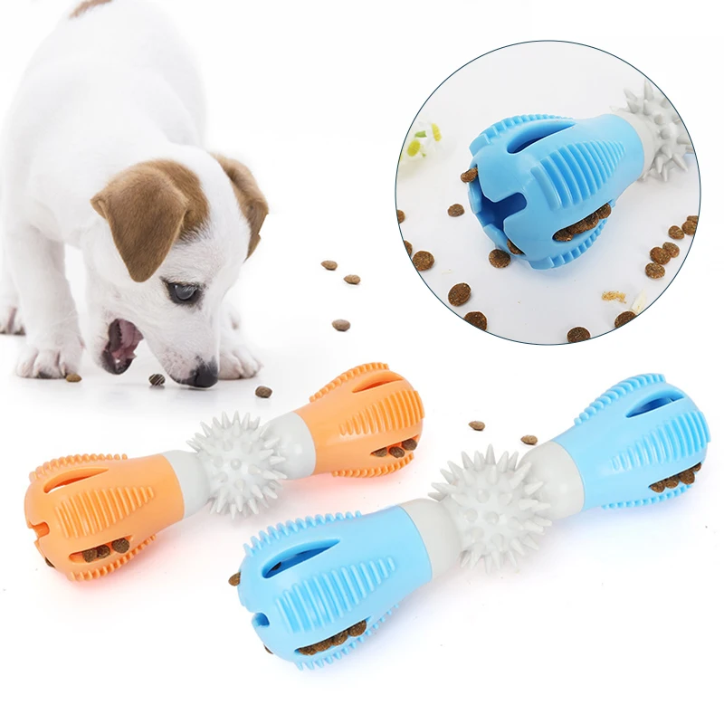 

Bite-resistant Soft Rubber Dog Toothbrush Stick Bell-shaped Washable Teeth Cleaning Food Leakage Interactive Pet Toy Dogs Items