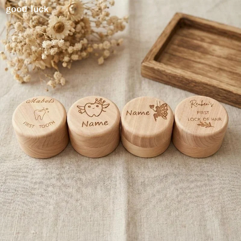 Answer1Pcs Unfinished Wood Keepsake For Baby Teeth Hair & Memories Wooden Tooth Fairy Box Home Decor Birthday Gift
