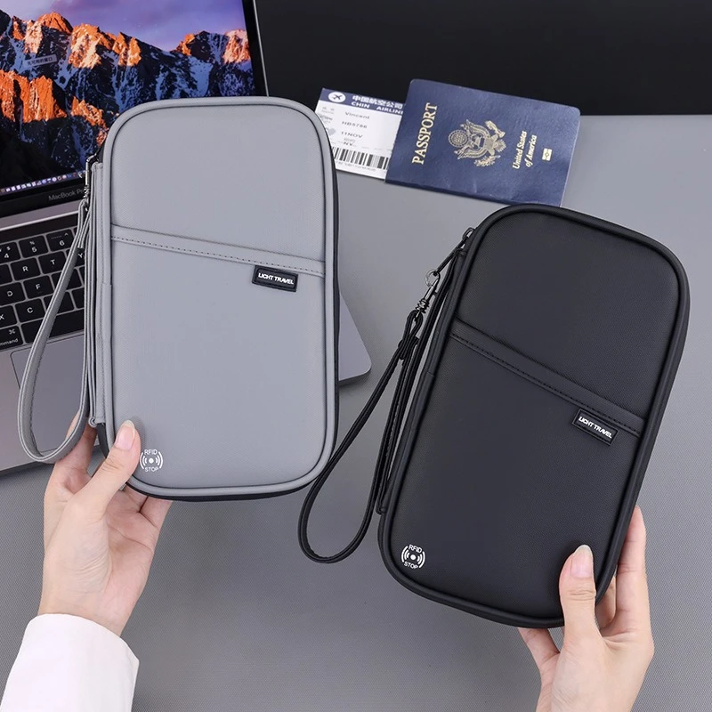 Waterproof film multi-function receive card bag travel hand ID bag RFID waterproof multi-card hand passport bag