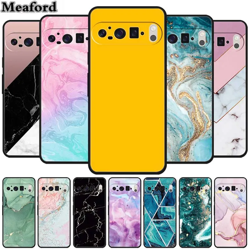 Funda para Google Pixel 9 Pro XL mármol TPU funda trasera de silicona suave para Google Pixel9 Pro 5G GR83Y fundas de teléfono Mica Capa pintada