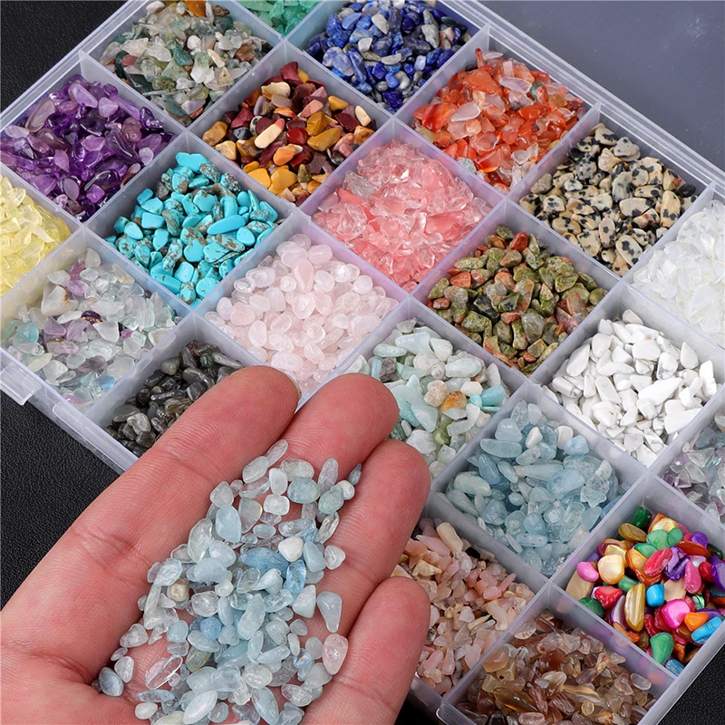 3-5MM Natural Stone Gravel Crystal Chips Quartz Ore Minerals Reiki Healing Tumbled Agates lapis lazuli DIY Home Aquarium Decor