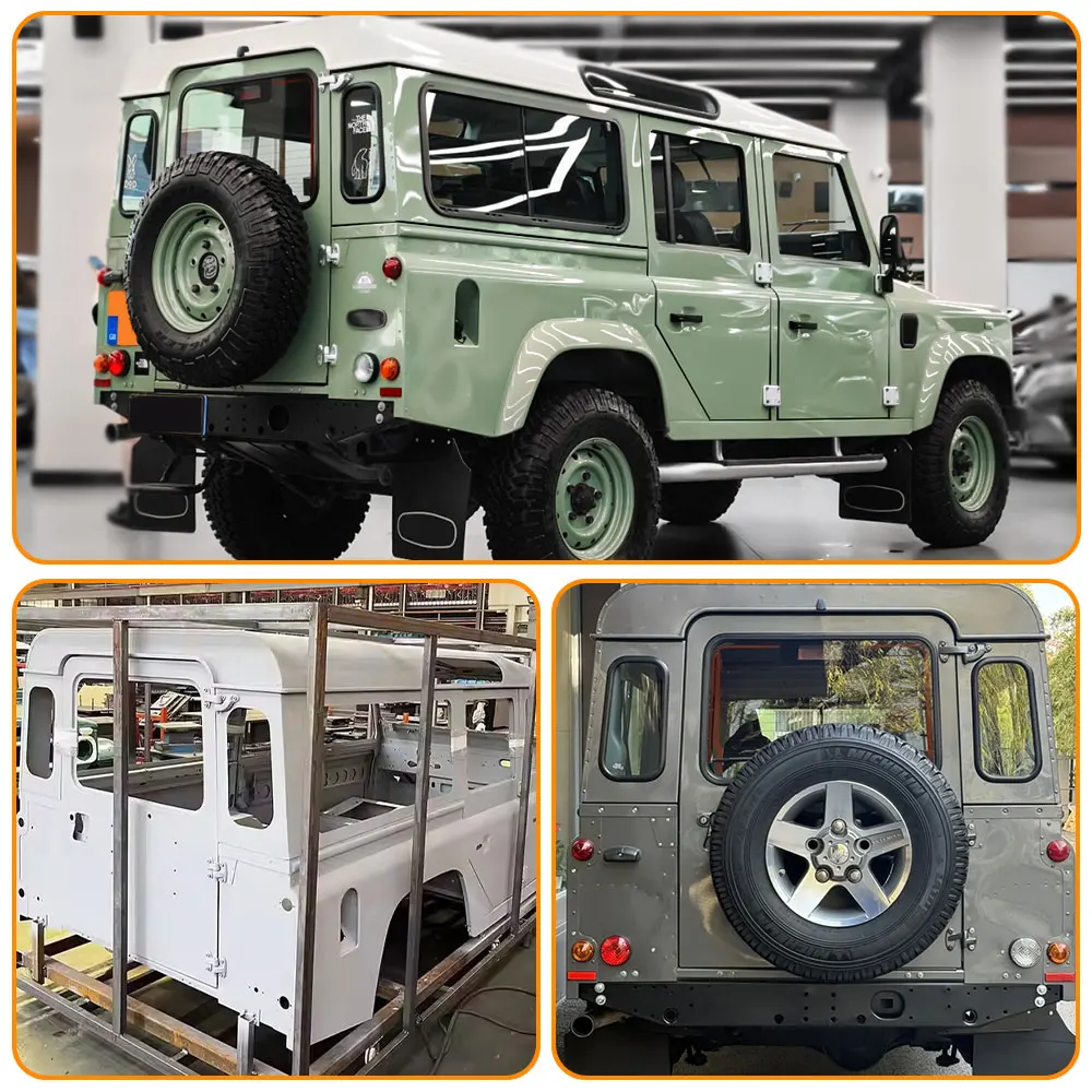 Charnière de porte de hayon en fonte argentée, pour Land Rover Defender 90 110 1990 – 2016