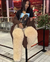 Women's Thigh High Mongolian Boots High Boots Winter New Fox Fur Snow Boots Women's Boots Leg Warm Boots Non-Slip Soles