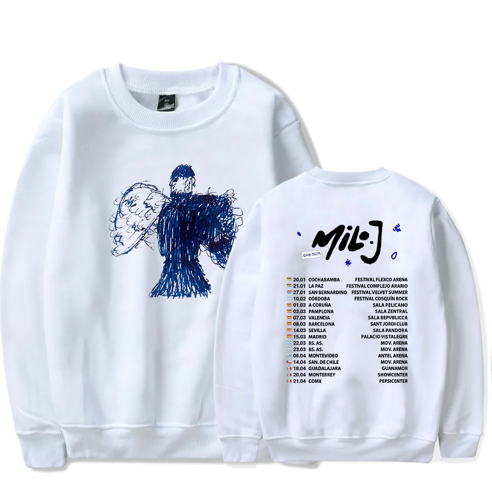 

Milo J 2024 Tour Merch crew neck Sweatshirt Popular Graphics Print Unisex Trendy Casual Autumn Winter Streetwear Sweatshirt