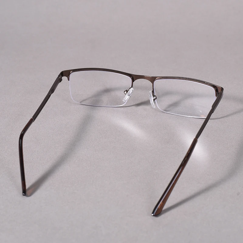 Metall Anti-blau Licht Lesebrille Männer Halb Rahmen Business Brillen Weitsichtige Brillen Dioptrien + 1,25 + 1,75 + 2,25 + 2,75 + 3,5 – Detail 32