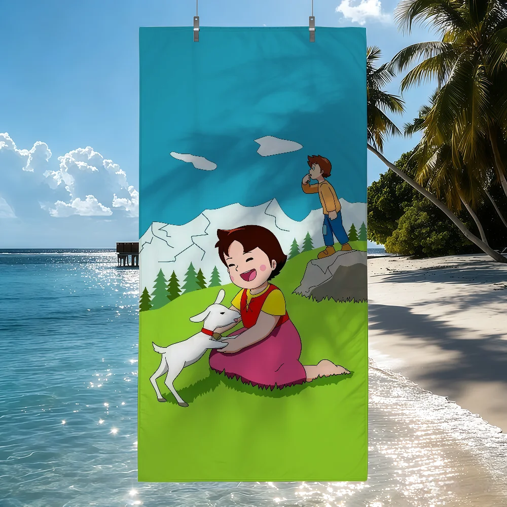 Cartoon cute Heidi Towel Drying Bath Towel Applicable To Light Swimming Camping Yoga Beach Out