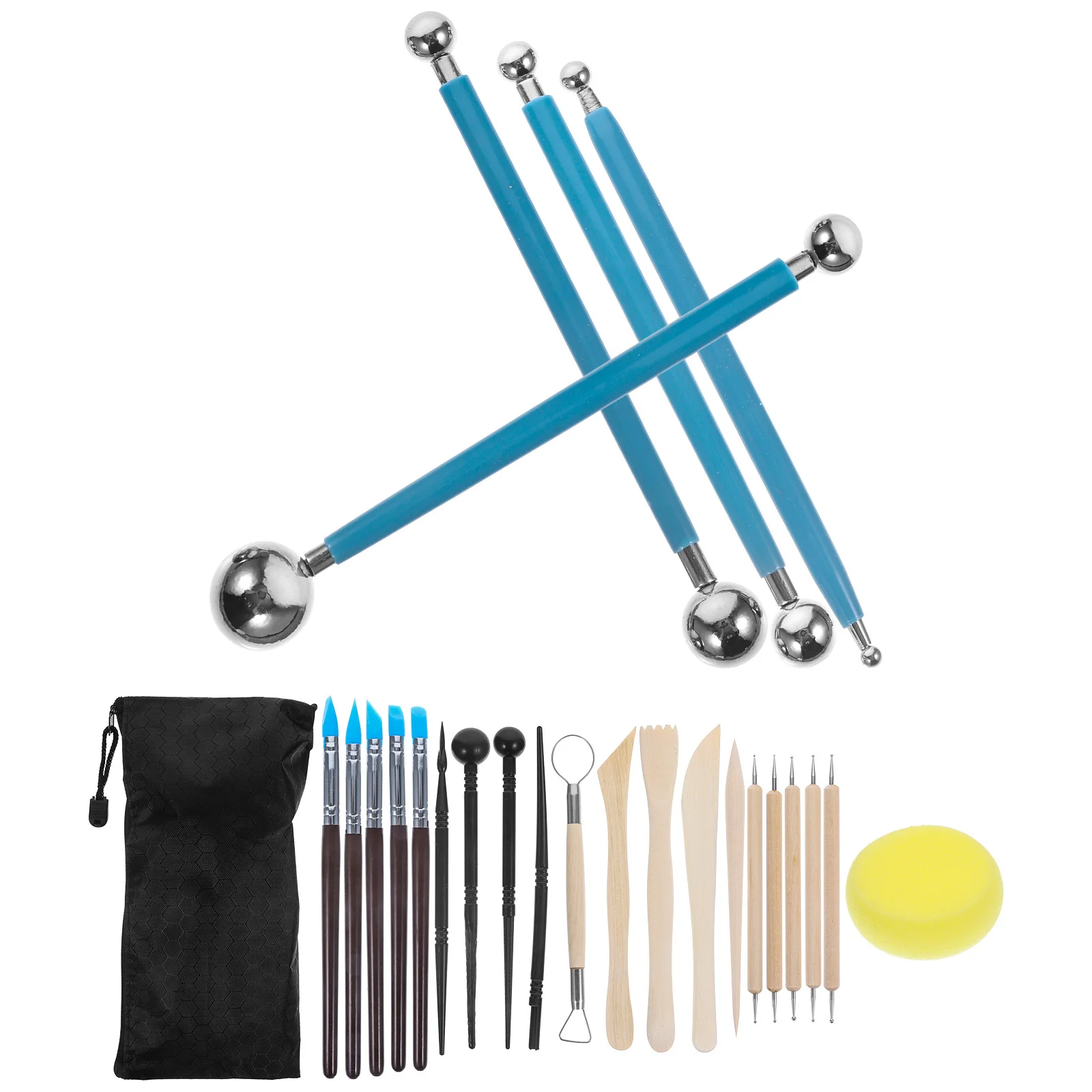 

1 set 1 Set Pottery Carving Tools Clay Modeling Kit For Sculpting Shaping Smoothing Reusable Diy Craft Supplies Clay Tool Set