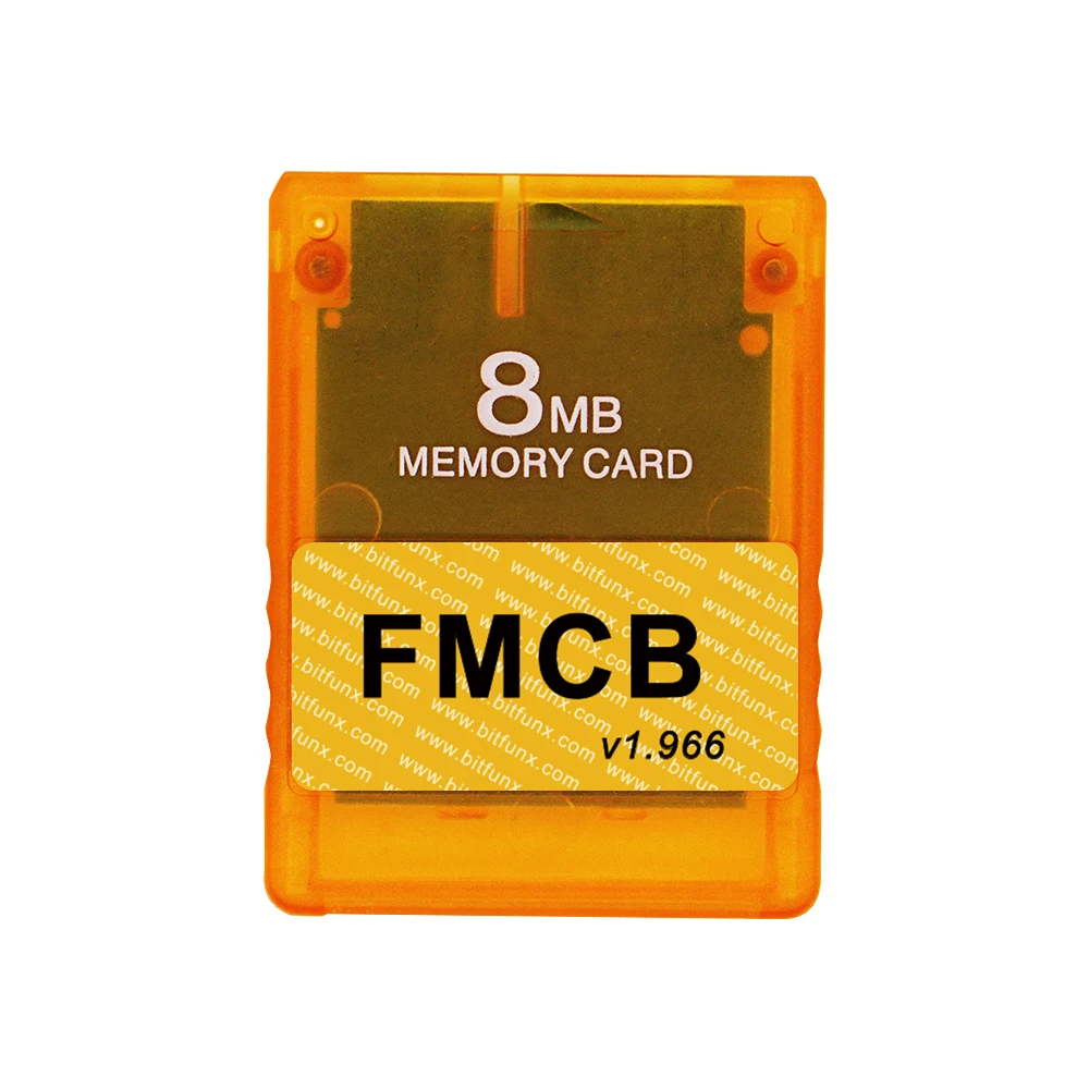 สําหรับ PS2 FMCB V1.966 ฟรี Mcboot การ์ดหน่วยความจําสําหรับ PS2 SONY Playstation 2 64MB พร้อม OPL โปร่งใสกรณี