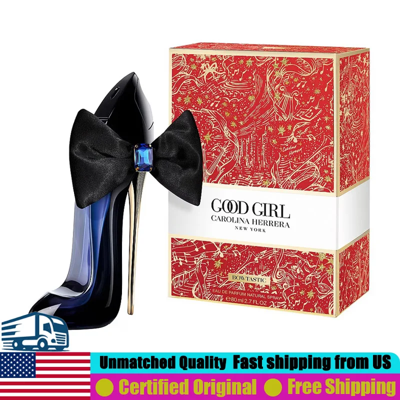 Original Arabic Perfume Carolina Herrera Good Girl Bowtastic Edition Eau de Parfum Spray 2.7 Ounce Premium Women's EDP Floral Fruity Gourmand Pheromones Perfume 80ml Long Lasting Fragrance with Coffee Almond Tuberose Rose Tonka Bean for Daily Wear & Dates