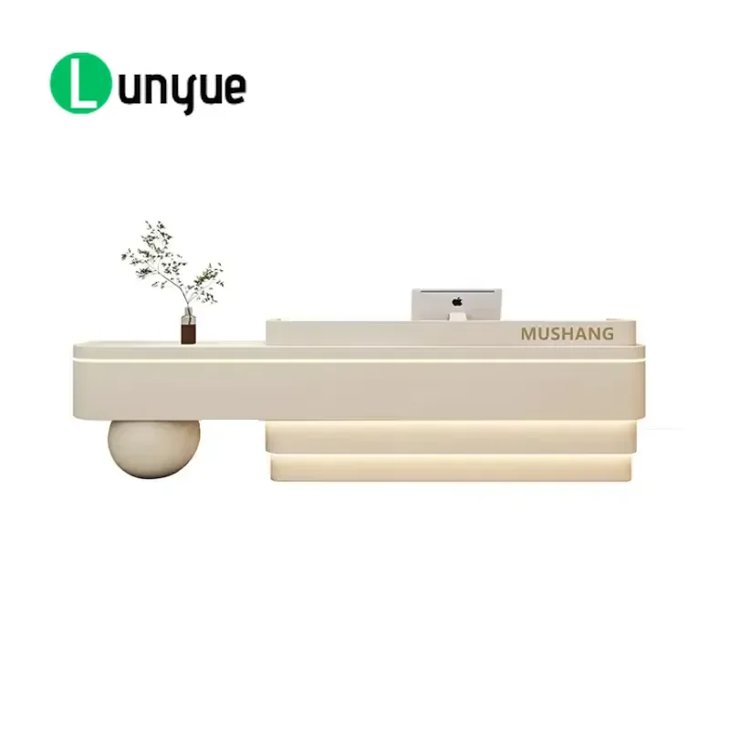 QT-51 Wood Modern Luxury Reception Desk for Hotel Office Building Commercial Use
