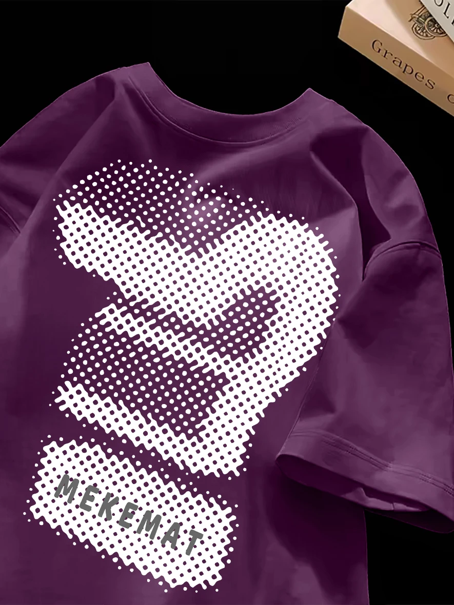 

Casual Short Sleeve T-Shirt Unisex Summer Stylish Versatile Label Removed High-End Feel Anti-Pilling for Ages 18-24