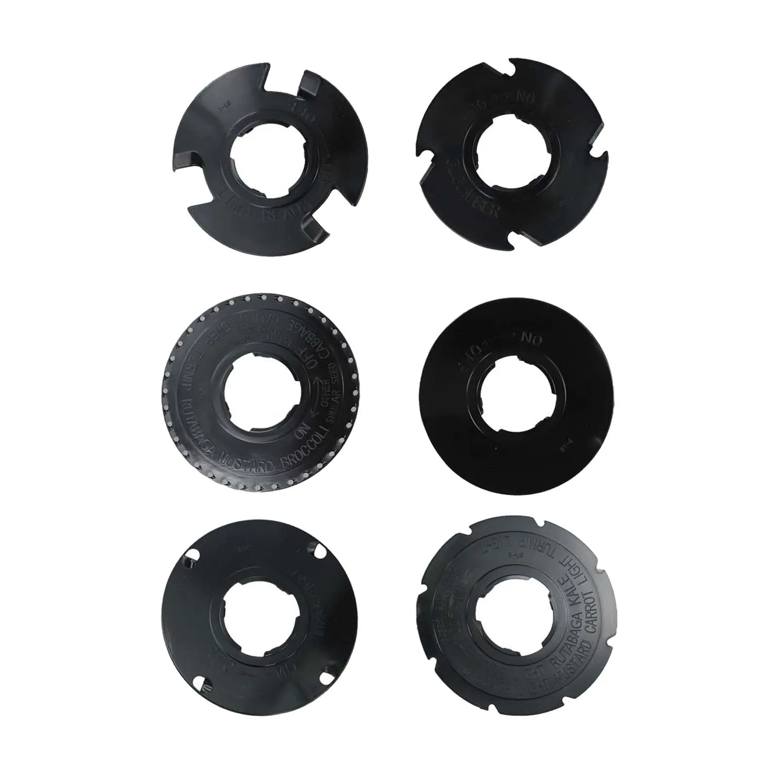 Plant Plates for EarthWay For 1001B 6 Interchangeable Plates for Various Garden Crops Including Beans and Beets