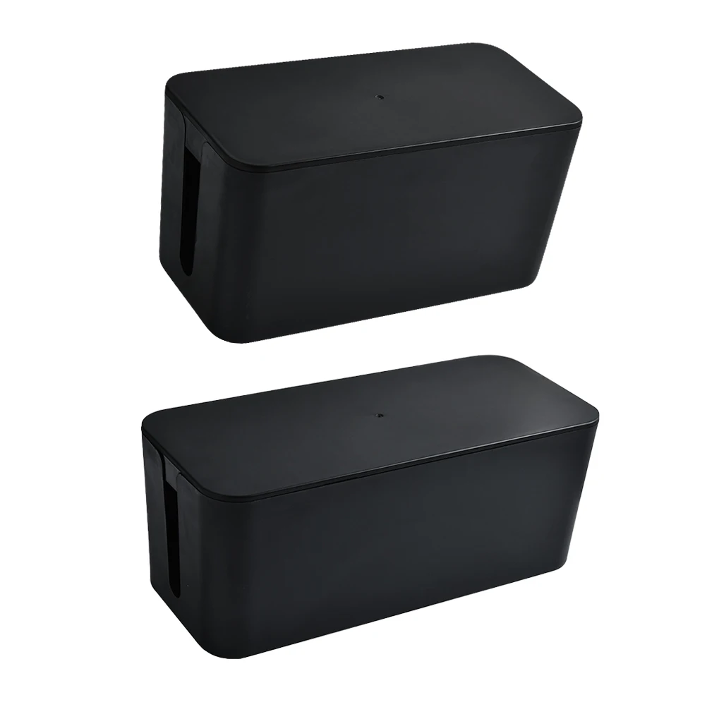 

2Pcs Exquisite Cable Storage Box Power Line Use Home Office Cable Storage Box Anti-Electric Socket Case
