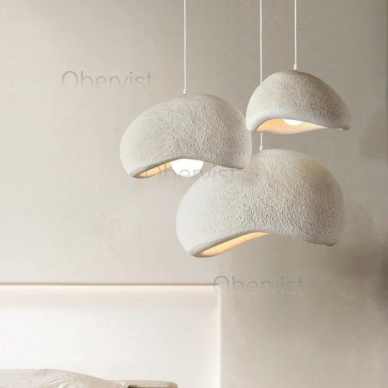 Wabi-sabi-luces colgantes Led, lámpara colgante de resina de pan japonés, decoración del hogar para comedor, cafetería, Loft, luminaria creativa Suspendu