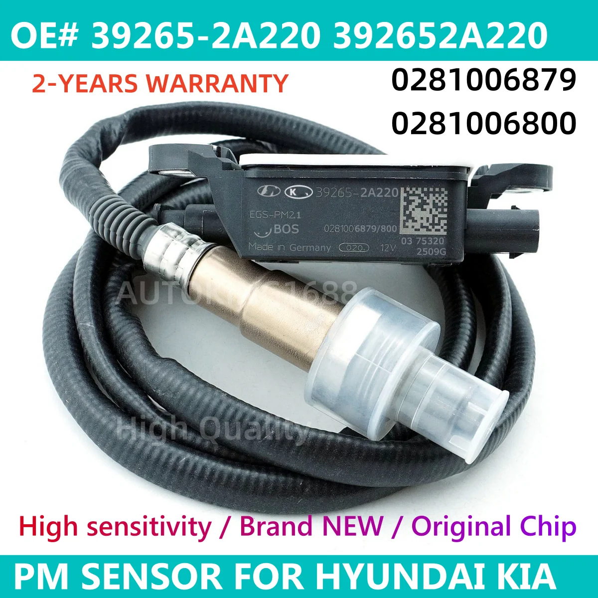 

OEM 39265-2A220 392652A220 0281006879 0281006880 Датчик частиц PM для KIA K3 Forte 2016-2018 1.6 Hyundai Elantra I30