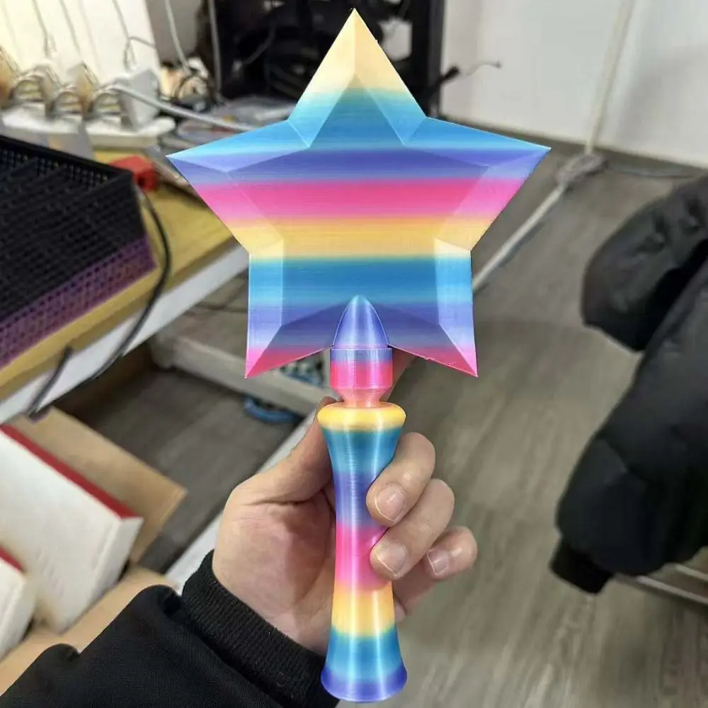 

Creative 3D Printed Wand Tap To Pay Detachable Portable Star Magic Wand Holder Cute Candy Color Fixed Credit Card Holder