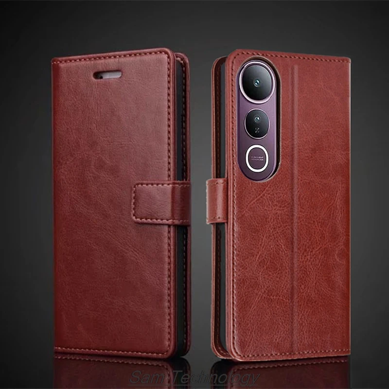 

Card Holder Cover Case for Vivo V50 lite 5G 4G Pu Leather Flip Cover Retro Wallet Phone Case Vivo V50 lite Business Fundas Coque