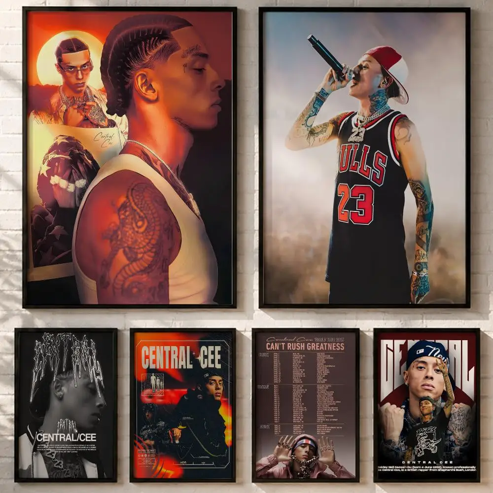 Drill Rapper Central Cee Poster HD poster wall art self-stick no-residue for home cafe office great gift