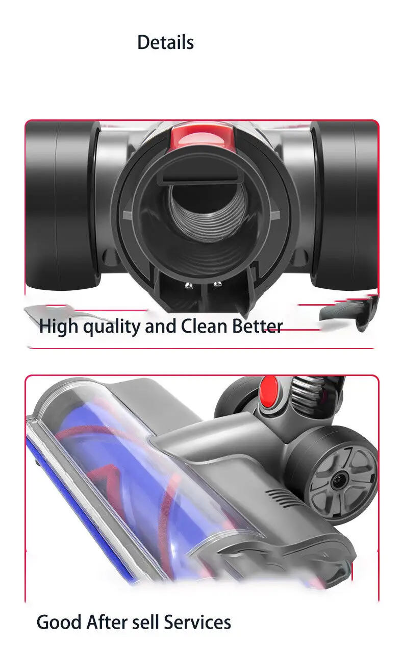 Upgraded Direct Drive Brush Head Nozzles for Dyson V7 V8 V11 SV12 SV14 V15 V10 Slim V12 G5 Replaceable Parts Leds Vacuum Cleaner